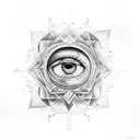 Illuminati hands eye tattoo design idea
