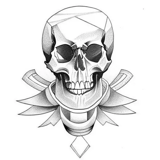 skull but funny tattoo design idea