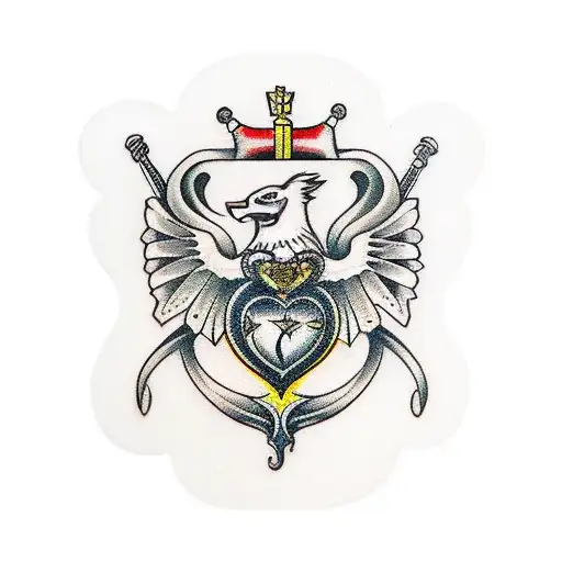 claddagh with harp tattoo design idea