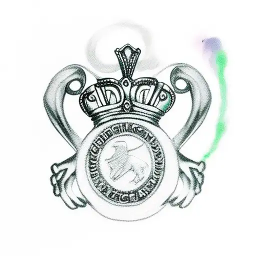 Irish claddagh with harp tattoo design idea