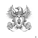 claddagh with harp tattoo design idea
