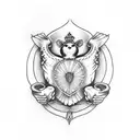 claddagh with harp tattoo design idea
