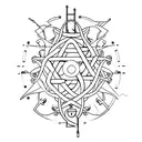 chastity cage  tattoo design idea