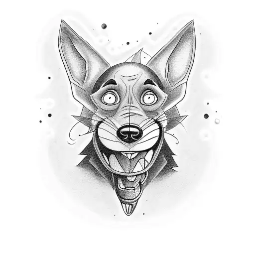 Courage the cowardly dog  tattoo design idea