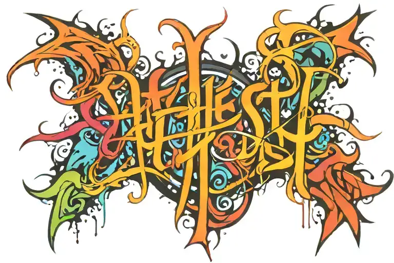 Atheist tattoo design idea