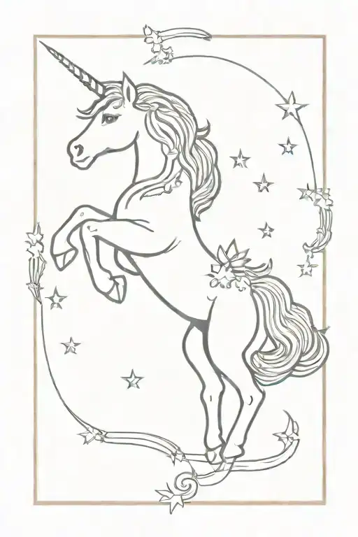 You’ll enter the secret, dreamy world of unicorns when you open the pages of Unicorns Sparkle & Shine!  tattoo design idea