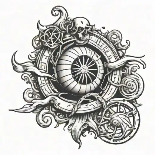 Carnalito con el escudo de leona y el ancla de nautilus  tattoo design idea