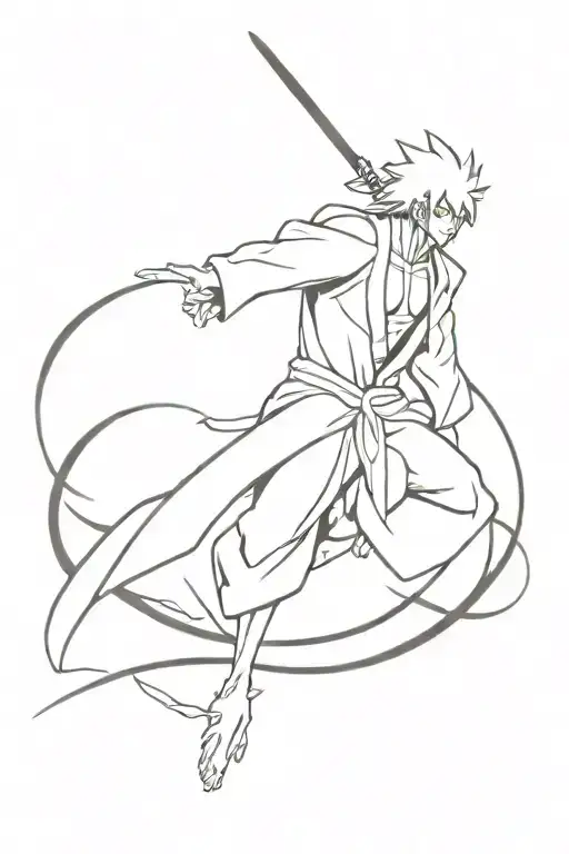 ichigo true bankai tattoo design idea
