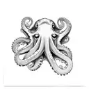 a colorful star and a black and white octopus tattoo design idea