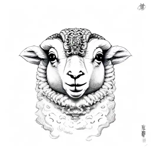 lamb tattoo design idea