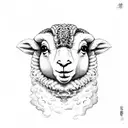 lamb tattoo design idea