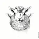 lamb tattoo design idea