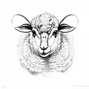lamb tattoo design idea