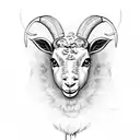 lamb tattoo design idea