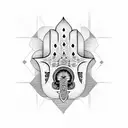 Hamsa Symbol tattoo design idea