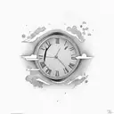 lost time tattoo design idea