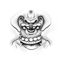 sadistic group of clowns  tattoo design idea
