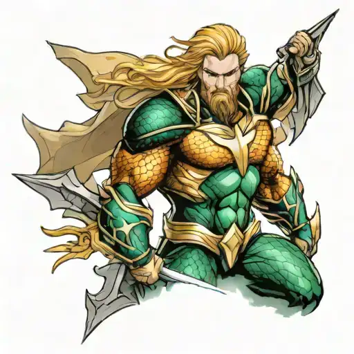 aquaman armor tattoo design idea
