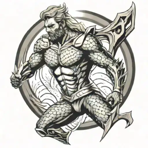 aquaman armor tattoo design idea