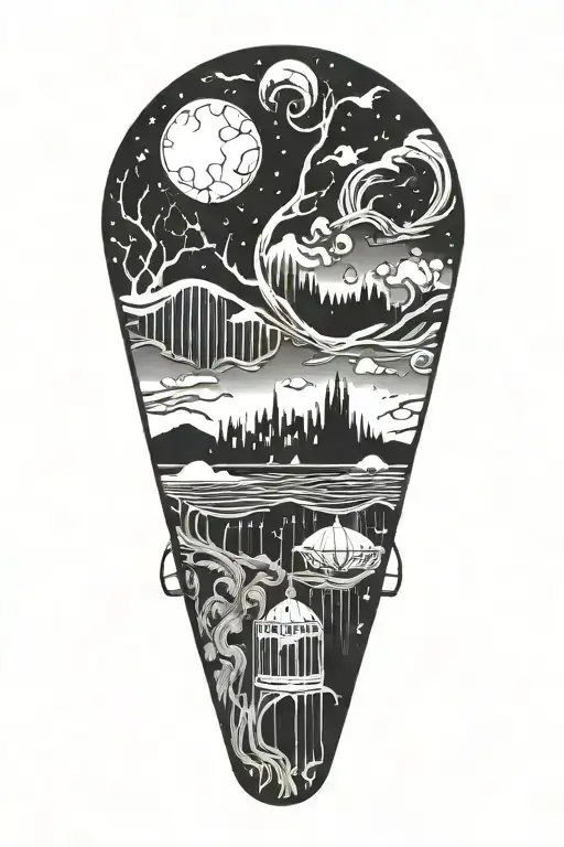 fantasy book sleeve inspired by brandon sanderson tattoo design idea