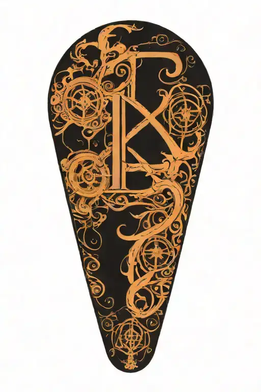 sleeve inspired by brandon sanderson with thr symbol for the bondsmith  tattoo design idea