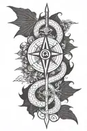 a sleeve with the symbol for the bondsmith from Stormlight Archieves by Brandon sanderson tattoo design idea