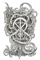 a sleeve with the symbol for the bondsmith from Stormlight Archieves by Brandon sanderson tattoo design idea