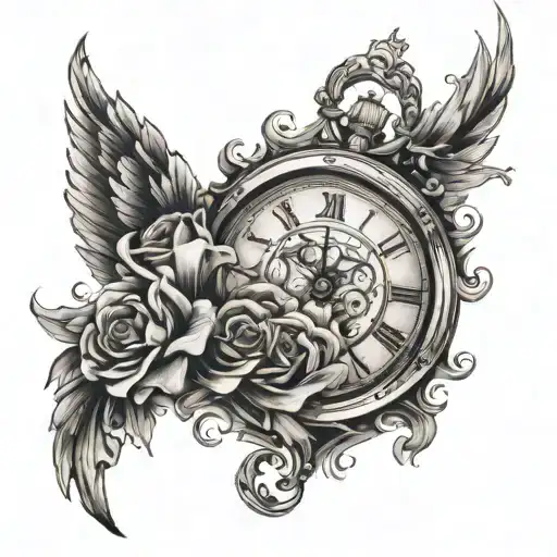 I want a conceptual tattoo implying “time is running out” tattoo design idea