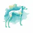 whippet silhouette tattoo design idea