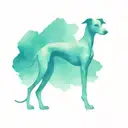 whippet silhouette tattoo design idea