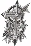 Native American arrow  tattoo design idea