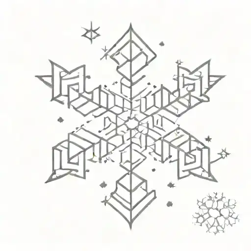 snowflake design tattoo design idea