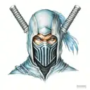 sub zero from mortal Kombat tattoo design idea