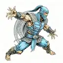 sub zero from mortal Kombat tattoo design idea