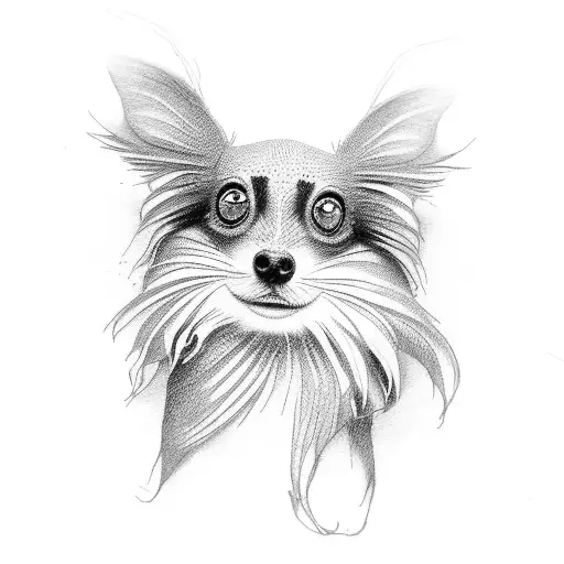 999 with papillon tattoo design idea