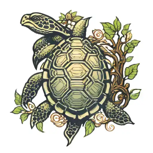 turtle and tree of life Celtic tattoo design idea