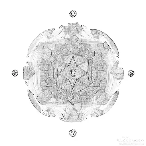 love heart shape made of 5 generic puzzle pieces tattoo design idea