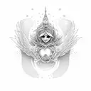 Arielle angel tattoo design idea