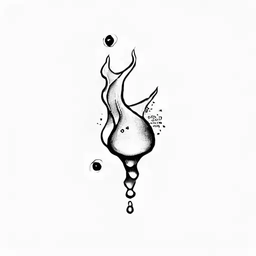 a drop of water tattoo design idea