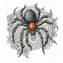 black widow spider tattoo design idea