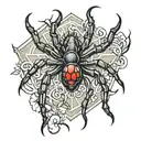 black widow spider tattoo design idea