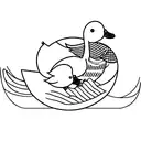 duck and duckling tattoo design idea