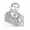 a man in a leopard print suit tattoo design idea