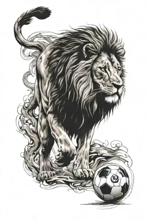 lion and galatasaray football tatto tattoo design idea