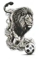 lion and galatasaray football tatto tattoo design idea
