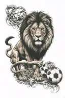 lion and galatasaray football tatto tattoo design idea