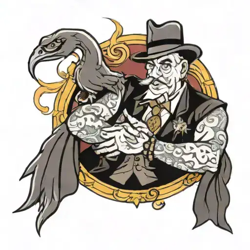 i like your funny words magic man tattoo design idea