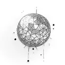 mirror ball tattoo design idea