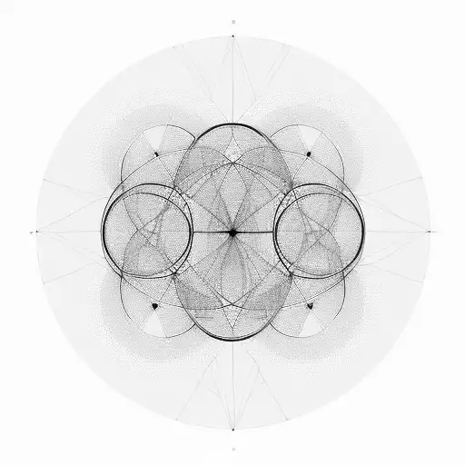 Geometrical circles conected. each circle is a representation with different kind of lines,. meaning their length and t tattoo design idea