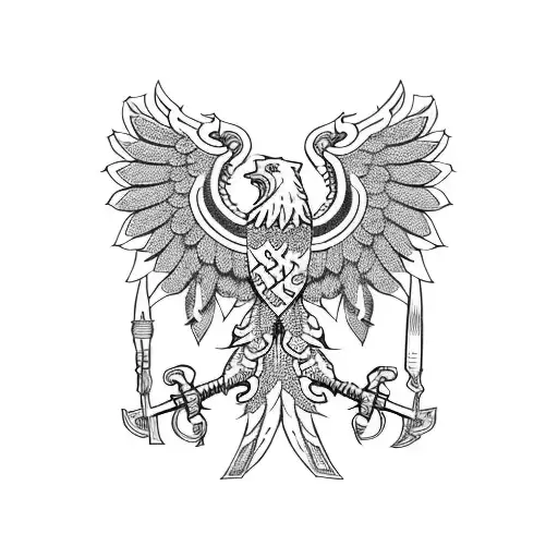 emblem Ukraine and Poland tattoo design idea